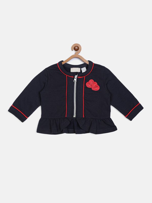 Navy Blue Fleece Cardigan image number 0